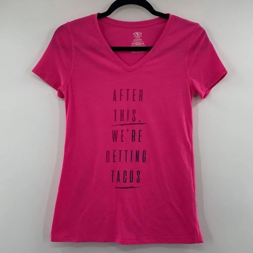 3For$20 Athletic Pink V neck Top size: XS